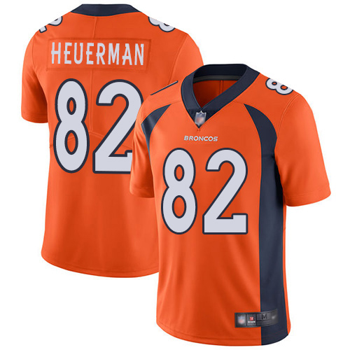 Men Denver Broncos #82 Jeff Heuerman Orange Team Color Vapor Untouchable Limited Player Football NFL Jersey->denver broncos->NFL Jersey